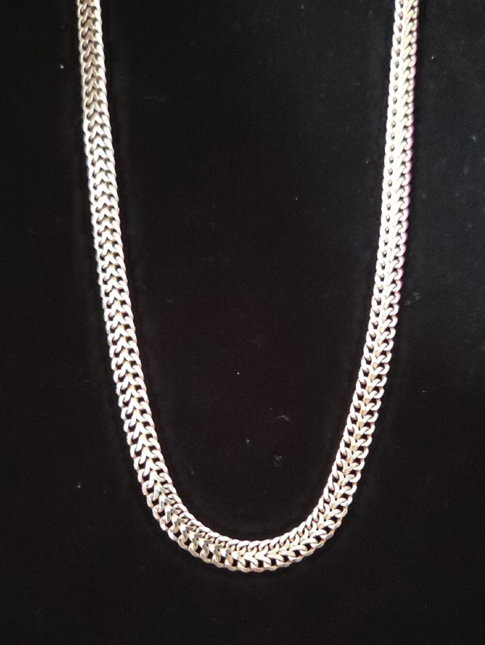 Vintage 4mm Double Curb Sterling Silver Chain Necklace 18"